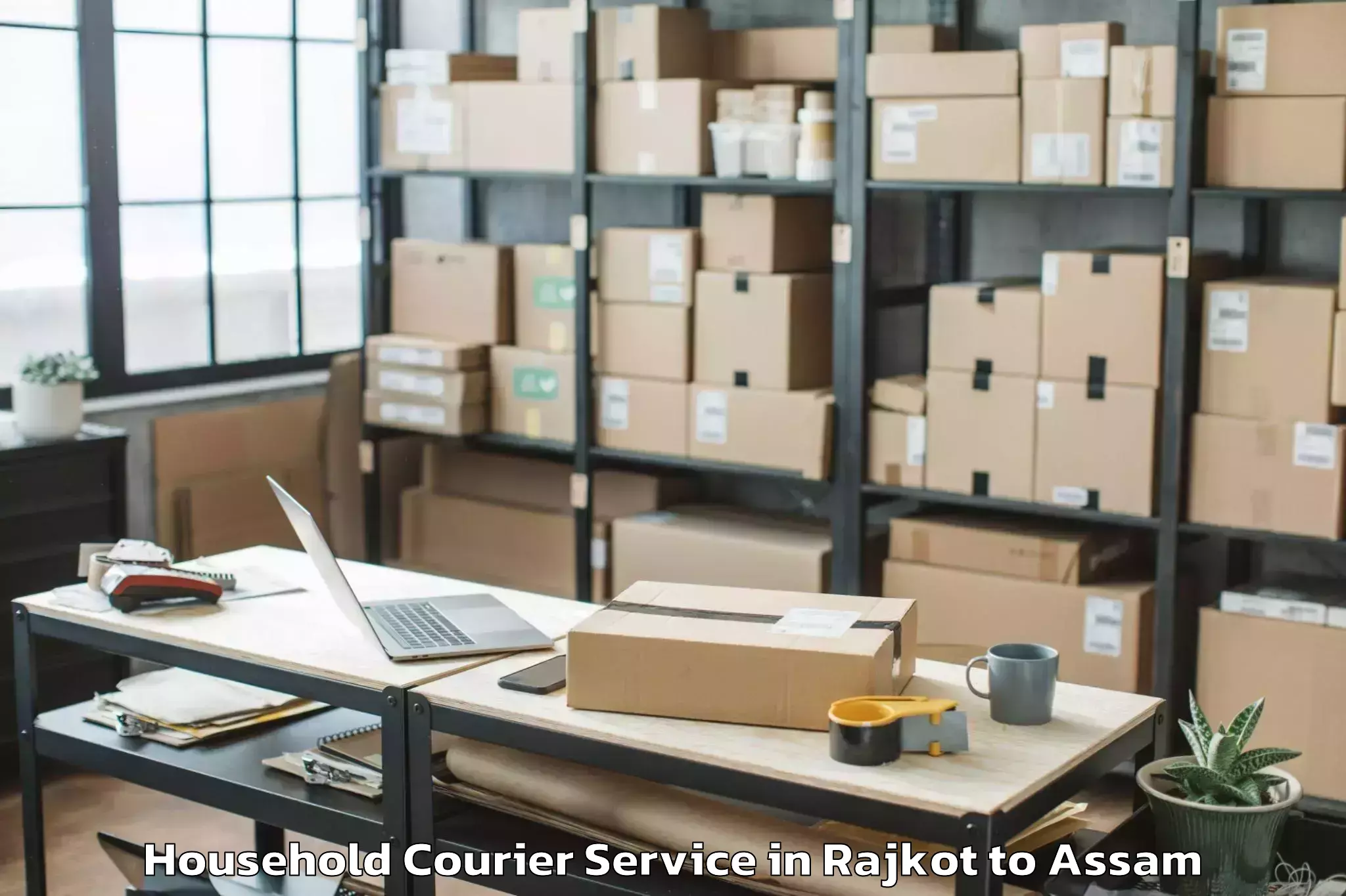 Hassle-Free Rajkot to Tingkhong Household Courier